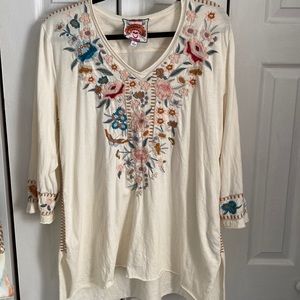 Johnny Was embroidered shirt